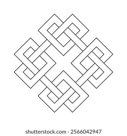 celtic shamrock knot heart love endless vector on white background  