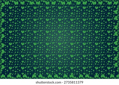 Icono de hoja de trébol celta con patrón sin fisuras. Símbolo de la Naturaleza del trébol, suerte verde, Ilustración vectorial aislada