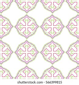 Celtic Shield Pattern Tri colour Pinks