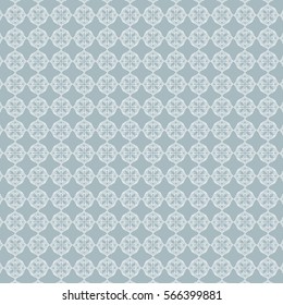 Celtic Shield Pattern White on Blue