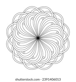 Celtic simple mandala Ornate Odyssey coloring book page for kdp book interior. Peaceful Petals, Ability to Relax, Brain Experiences, Peaceful Portraits, Blossoming Beauty mandala design.