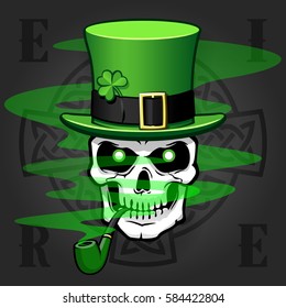 Celtic skull smoking pipe