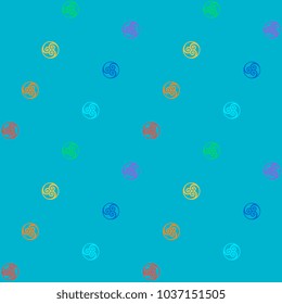 Celtic spiral simple geometric line shape motif pattern all over print block. Common geometrical design ornamental background.