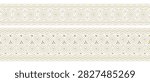 Celtic spirals frame border ornament. Seamless ribbon. Vector illustration.