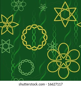 Celtic spring background - seamless vector tile