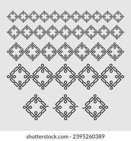 Celtic style border isolated on white background. Vector illustration	