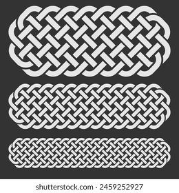 Celtic style border isolated on dark background. Vector illustration