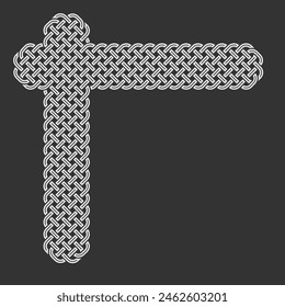Celtic style corner isolated on white background. Vector illustration
