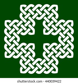 A Celtic style cross shape knot, vector illustration