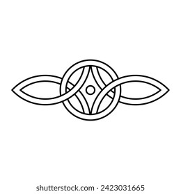 Celtic style interlaced pattern isolated vector. The Serch Bythol Design. Nordic symbol. Celtic friendship symbol.