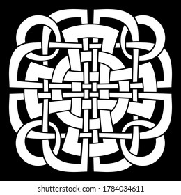  Celtic style knotwork cross flower -  tattoo template