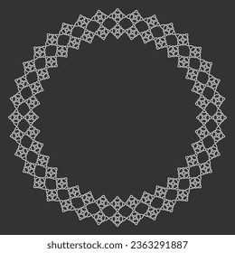Celtic Style Round frame isolated. Vector illustration