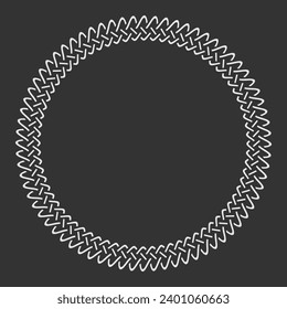 Celtic Style Round frame isolated. Vector illustration