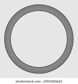 Celtic Style Round frame isolated. Vector illustration