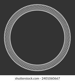 Celtic Style Round frame isolated. Vector illustration