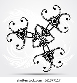 Celtic Style Tattoo. Vector Illustration.