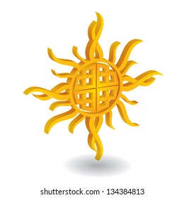 celtic sun - abstract illustration