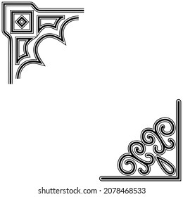 Celtic swirl shape ornament or elegant vintage border frame design