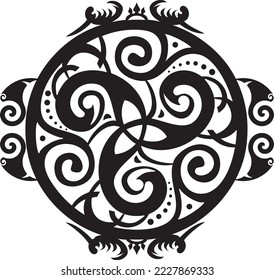 Celtic Symbol - Celtic Knot and Triskelion Circle - Trinity - Sacred Geometry - Energy