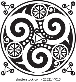 Celtic Symbol - Celtic Knot and Triskelion Circle - Trinity - Sacred Geometry - Energy