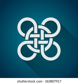 Celtic symbol, logo icon design template, flat design