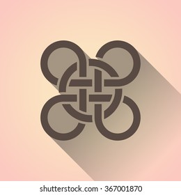 Celtic symbol, logo icon design template, flat design