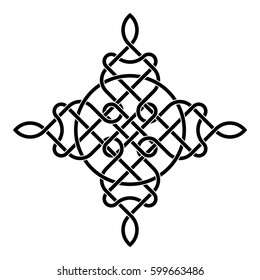 Celtic traditional abstract ornament over white background