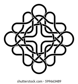 Celtic traditional abstract ornament over white background