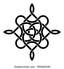 Celtic traditional abstract ornament over white background