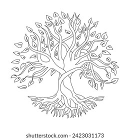 The Celtic Tree of Life Vector Illustration. Celtic Style Symbol.