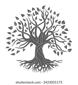 The Celtic Tree of Life Vector Illustration. Celtic Style Symbol.