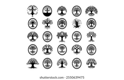 Celtic Tree Vector bundle, Clipart, Silhouette, Vector, icons, illustration, design.