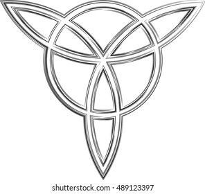 Celtic triangle. The stylized image of a clover. Element of Scandinavian or Celtic ornament