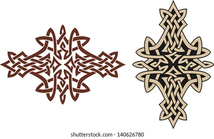 Celtic tribal tattoo design. Good for an armband. Editable vector.