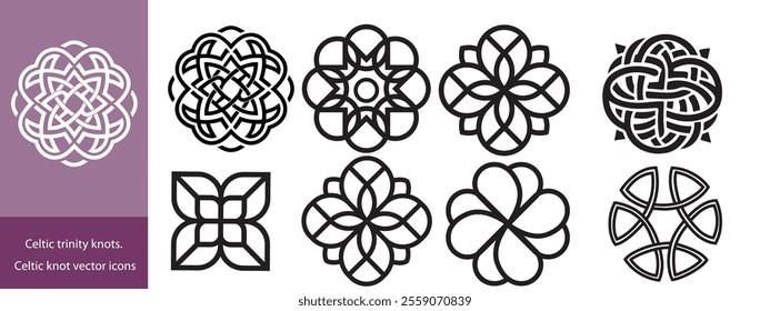 Celtic trinity knot symbol. Vector illustration. EPS 10.