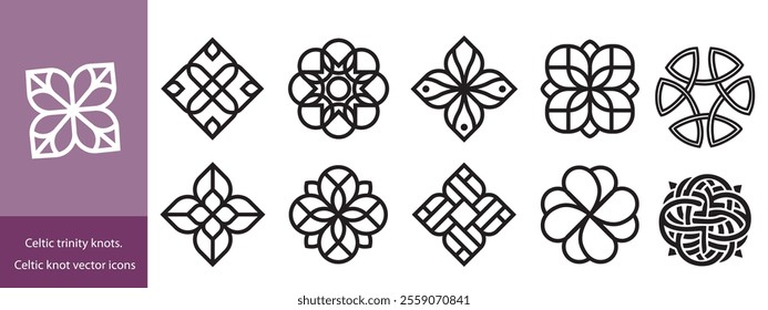 Celtic trinity knot symbol. Vector illustration. EPS 10.