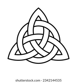 Celtic trinity knot, triquetra. Vector infinity symbol