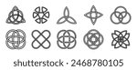 Celtic trinity knots. Celtic knot vector icons. Endless knots collection