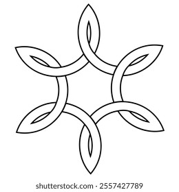 celtic trinity triquetra knot endless for tattoo icon logo. vector illustration.  