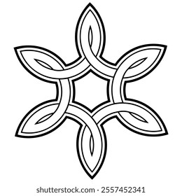 celtic trinity triquetra knot endless for tattoo icon logo. vector illustration.  