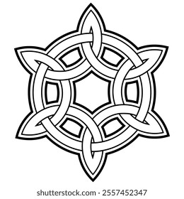 celtic trinity triquetra knot endless for tattoo icon logo. vector illustration.  