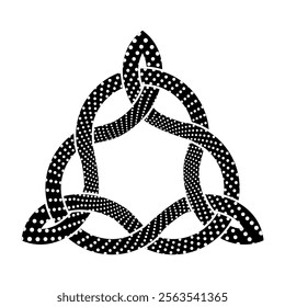celtic trinity triquetra knot endless for tattoo icon logo. vector illustration.   