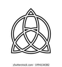 trinidad celeste triquetra línea delgada