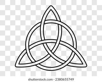 Celtic trinity vector icon. Triquetra symbol. 