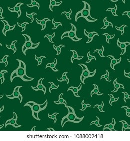 Celtic Triskelion Symbol Seamless Pattern