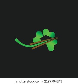 moderno logo celta y aldea
