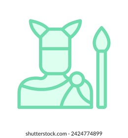 Celtic Warrior icon, warrior, irish, symbol, fighter duotone line icon, editable vector icon, pixel perfect, illustrator ai file