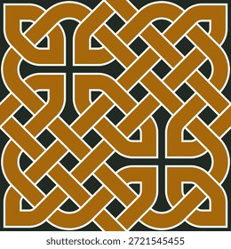 Celtic-inspired seamless patterns with interwoven knotted rope designs, blending Norse and Anglo-Saxon elements.