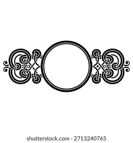 Diseño celta-escandinavo. Patrón nórdico antiguo, aislado en blanco, Ilustración vectorial