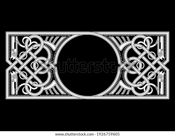 Celticscandinavian Design Old Norse Pattern Frame Stock Vector (Royalty ...